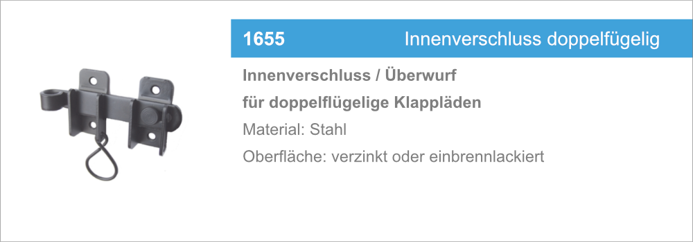 1655 Innenverschluss doppefrlügelig